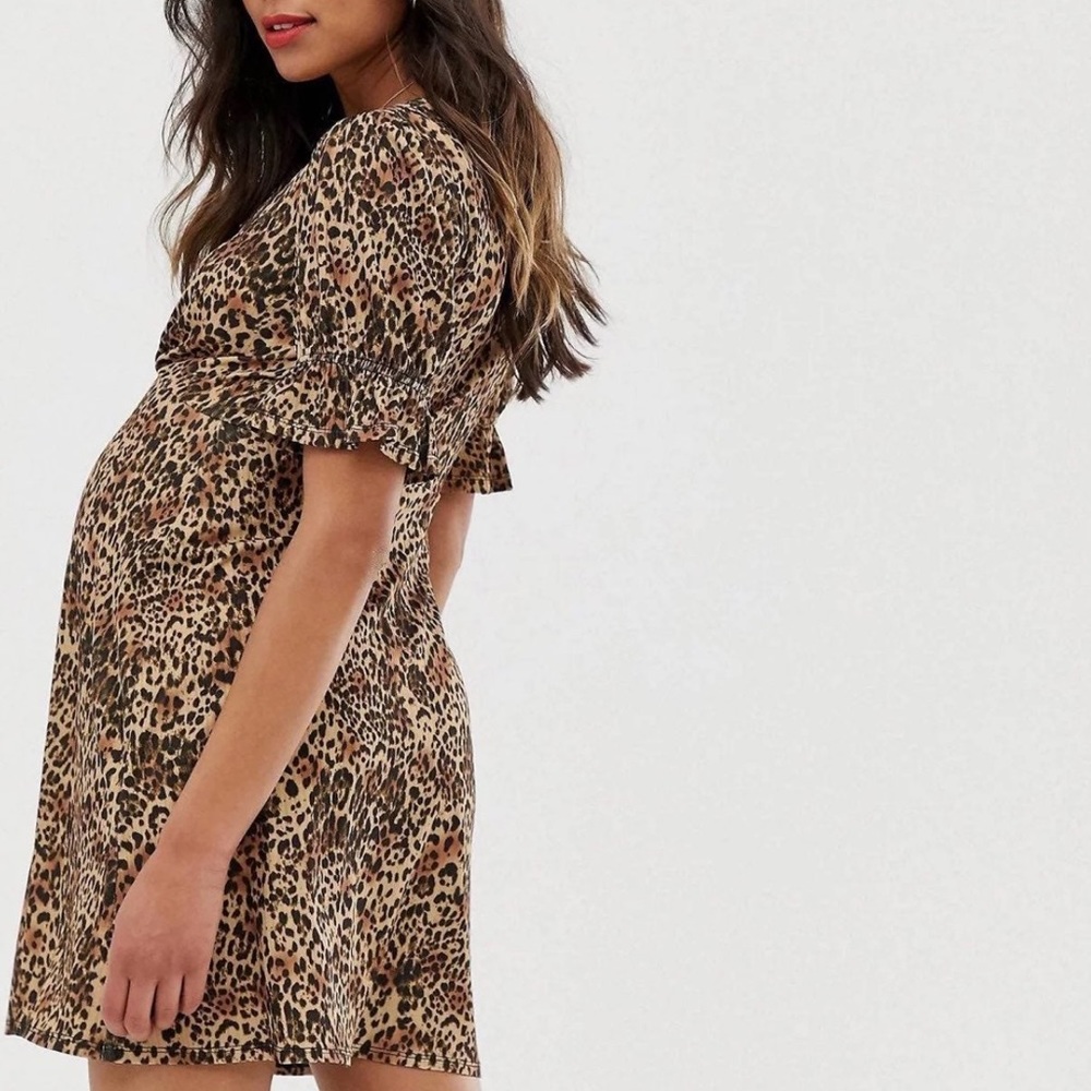 Asos Design Maternity Button Through Rib Tea Dres… - image 2